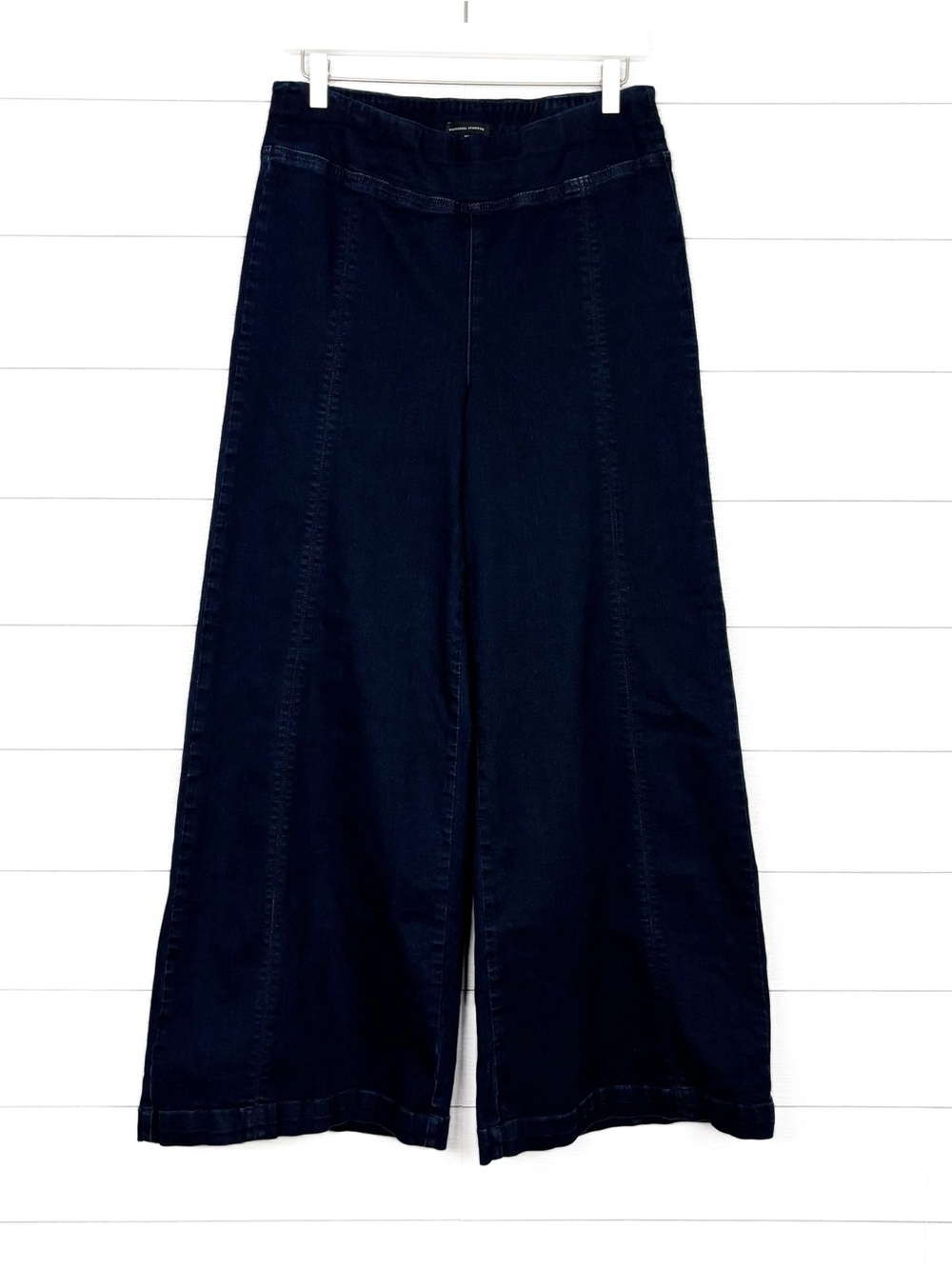 Universal Standard Wide Leg Pull On Jeans Stretch Dark Wash Denim 10 12 - Picture 2 of 10